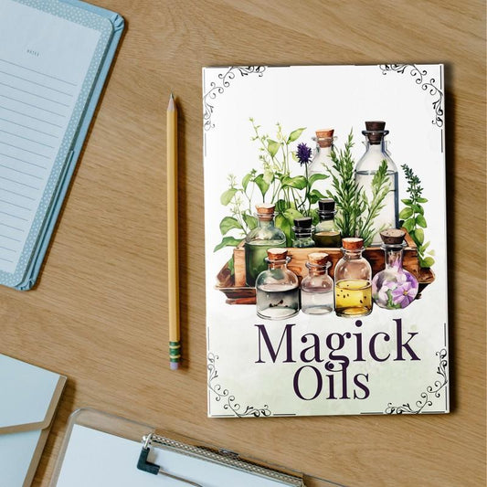 ✨ Magick Oils Quick Reference Book | 54 Attributes, Relationships & Uses | Kitchen Witch Spells & Herb Magic Guide